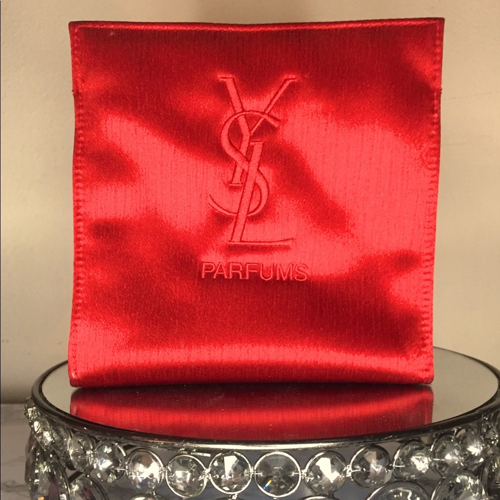 YSL satin makeup/perfume bag